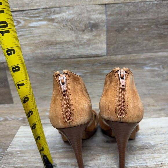 Stuart Weitzman Brown Leather Gladiator Booties Women's Size 9.5 - Picture 3 of 8